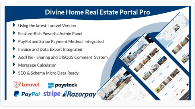Divine Home - Laravel Real Estate Portal Pro