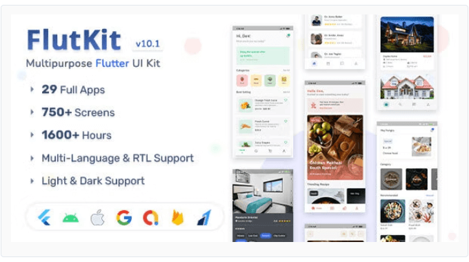 FlutKit - Flutter UI Kit - Codecanyon Free Download