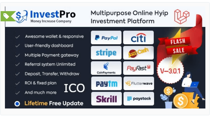 InvestPro - HYIP & ICO Online Investment Wallet & Banking Platform