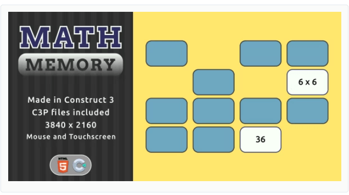 Math Memory - HTML5 Math game - Codecanyon Free Download