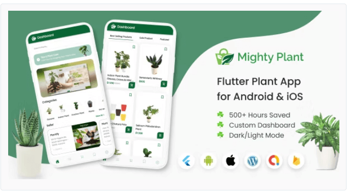 Mighty Plant Shop - Flutter Full App for Nurseries with WooCommerce backend