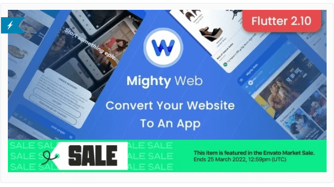 MightyWeb Webview - Web to App Convertor(Flutter + Admin Panel)