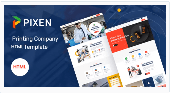 Pixen - Printing Services Company HTML5 Template