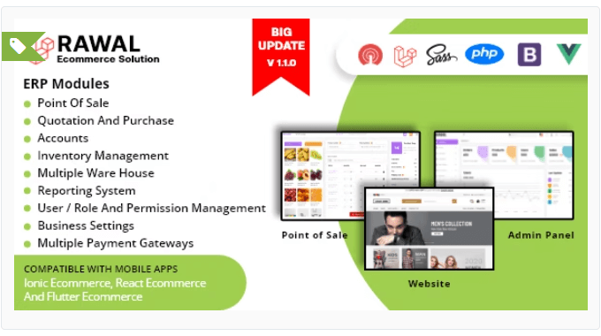 Rawal - All in One Laravel Ecommerce Solution with POS for Single & Multiple Location Business Brand