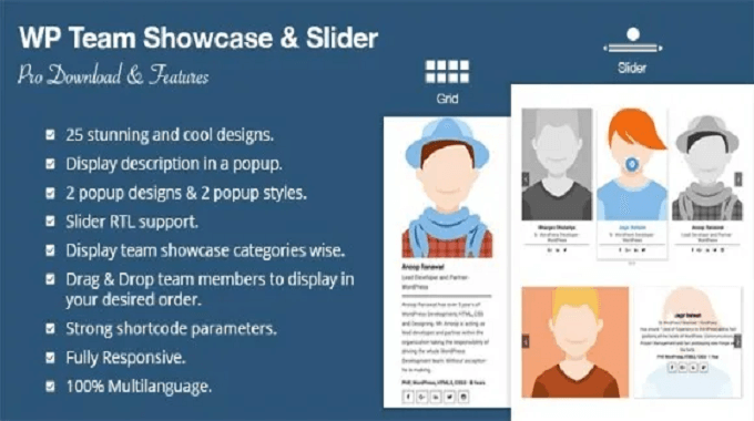 WP Team Showcase and Slider Pro - WordPress Plugin