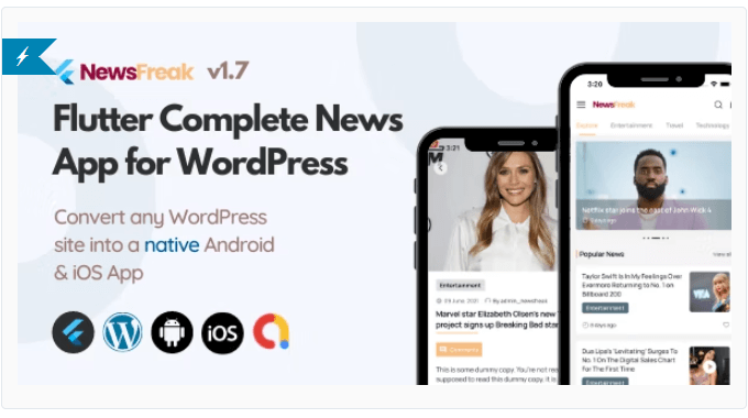 Newsfreak - Flutter News App for WordPress