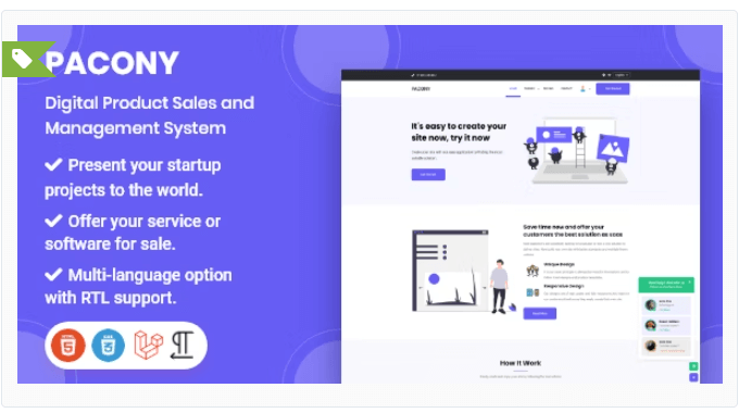 Pacony - Digital Product Sales and Management Script
