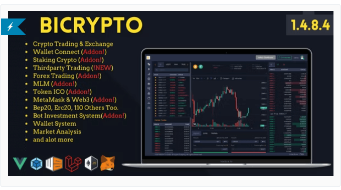 Bicrypto - Crypto Trading Platform, Exchanges, KYC, Charting Library, Wallets, Binary Trading, News