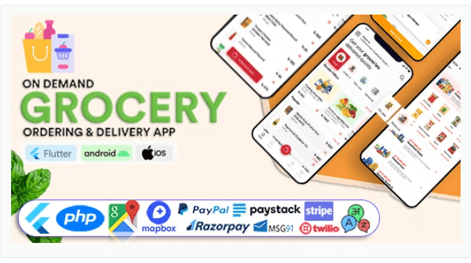 Grocery - Vegetable Store Delivery Mobile App with Admin Panel - GoGrocer